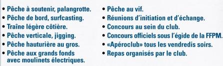 Activite club peche